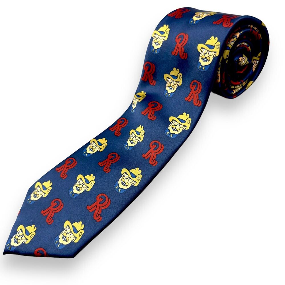 Boutique 100% Silk Dress Tie Made in Italy Cowboy RR 57" 3.5"